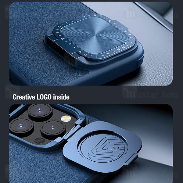 قاب محافظ iPhone 15 Pro Nillkin CamShield Prop Leather Case دارای محافظ دوربین